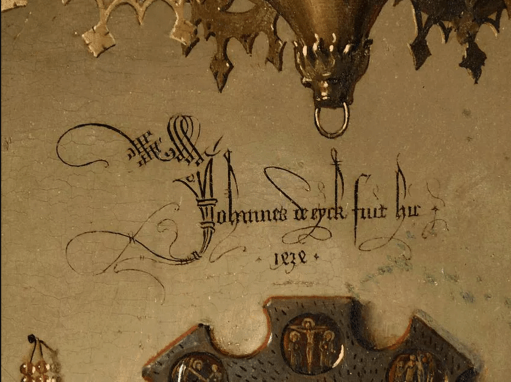 Les époux Arnolfini, détail
Jan Van Eyck